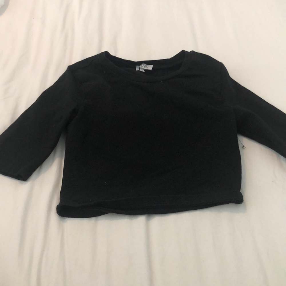 Tobi black keyhole crop top. Size XS